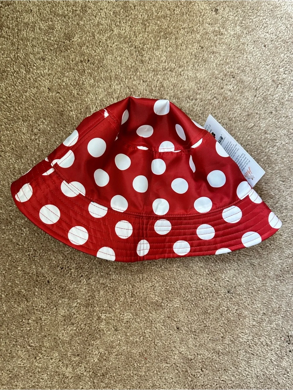 Lug Red Reversible Bucket Hat with White Polka Dots